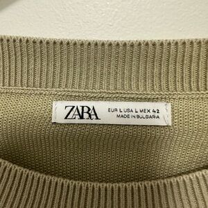 Zara Light Tan Knit Pullover